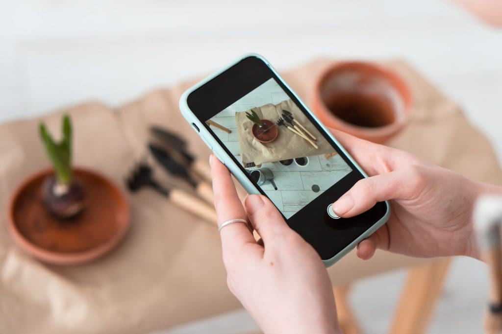 smartphone fotografía a elementos de jardinería, fotos profesionales con smartphone